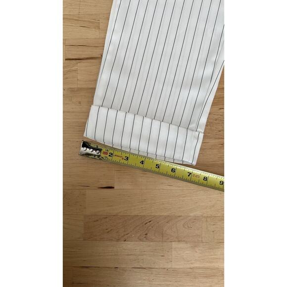 Lars Amadeus Men's Dress Striped Pants Slim Fit Flat Front Business Trousers - Picture 4 of 8